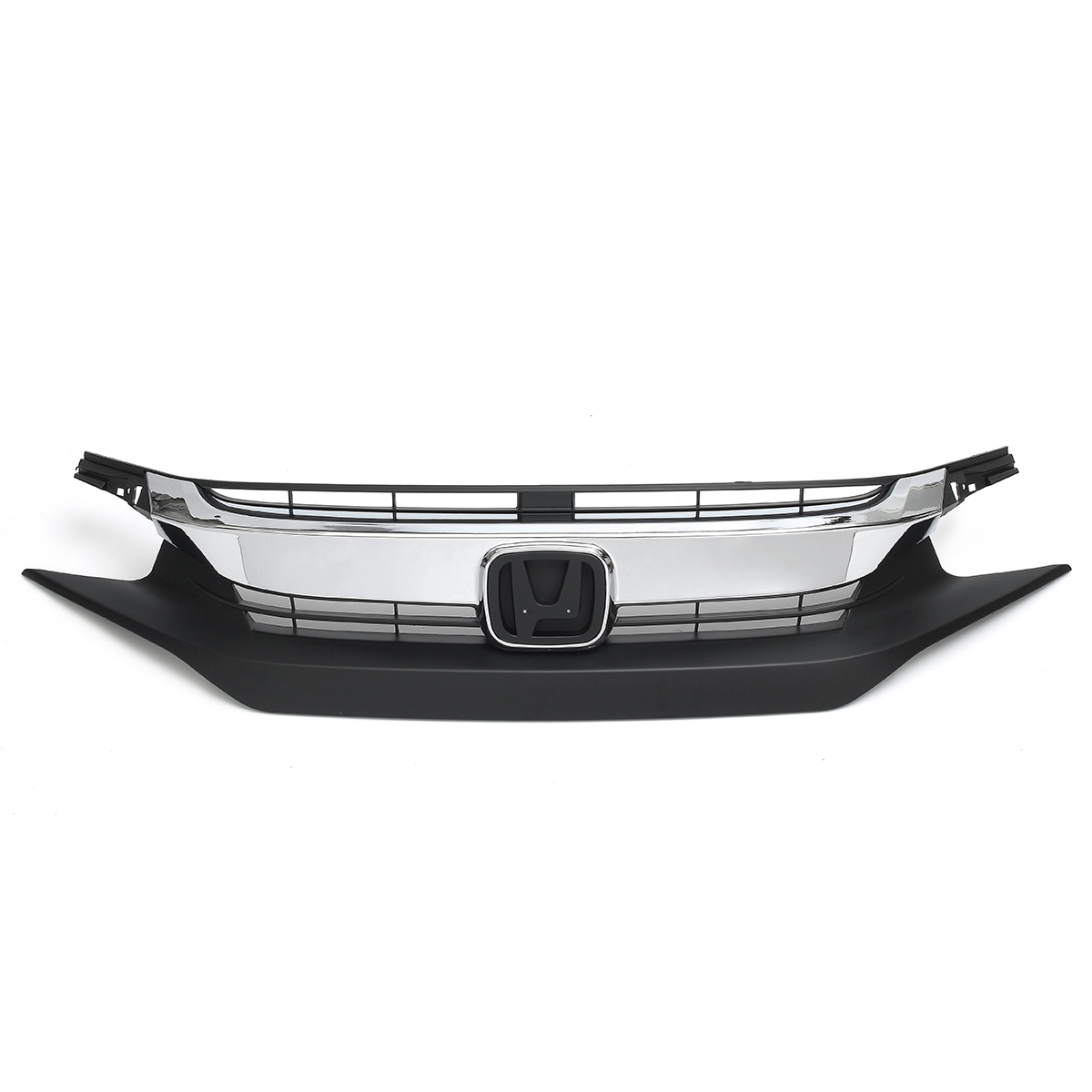 Front-Upper-Chrome-Billet-Grille-Grill-For-Honda-Civic-10th-Sedan-2016-2017-2018-1522092