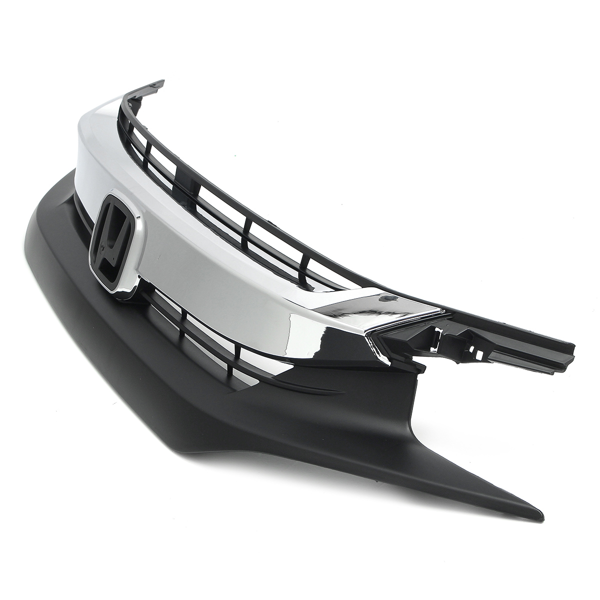 Front-Upper-Chrome-Billet-Grille-Grill-For-Honda-Civic-10th-Sedan-2016-2017-2018-1522092