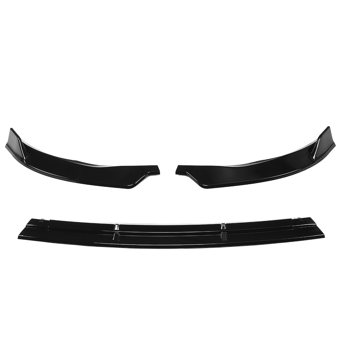 Glossy-Black-Front-Bumper-Lip-Spoiler-Cover-Trim-3PCS-For-Mercedes-C-Class-W205-Sport-2019-2020-1654277