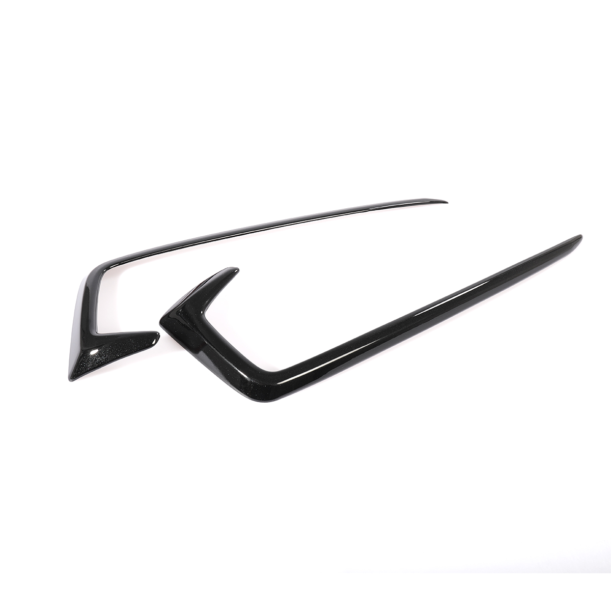 Glossy-Black-Style-Front-Fog-Light-Eyebrow-Cover-Trim-For-Honda-Civic-2019-Up-1631084