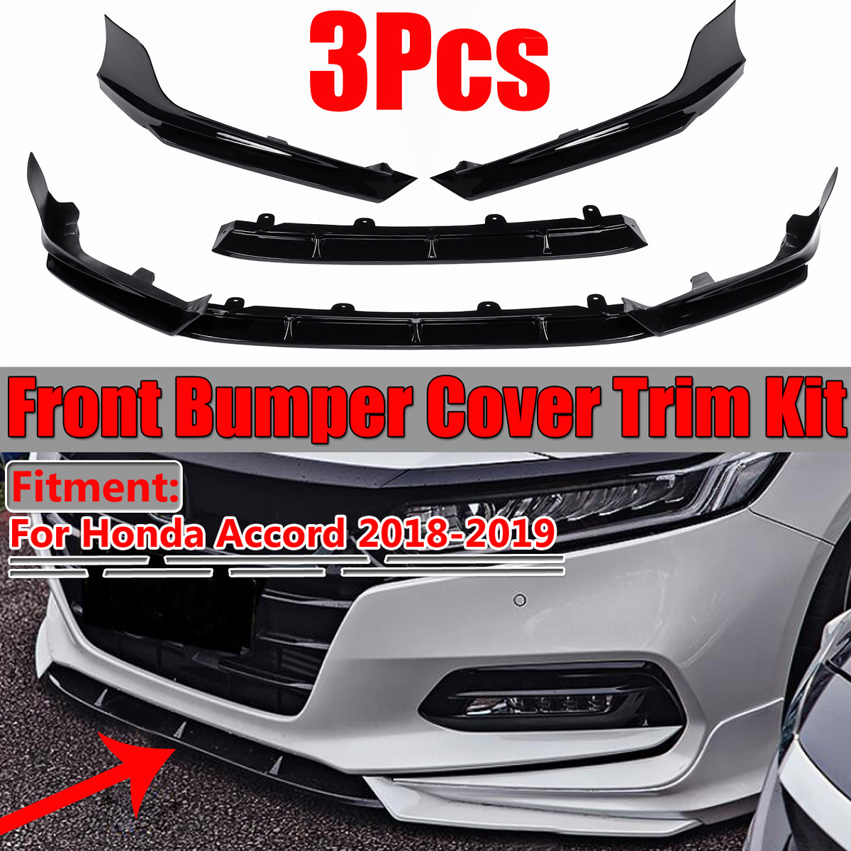 Painted-Black-Pearl-Front-Bumper-Lip-Protector-Splitter-Kit-For-ACCORD-AKASAKA-2018-19-1582828