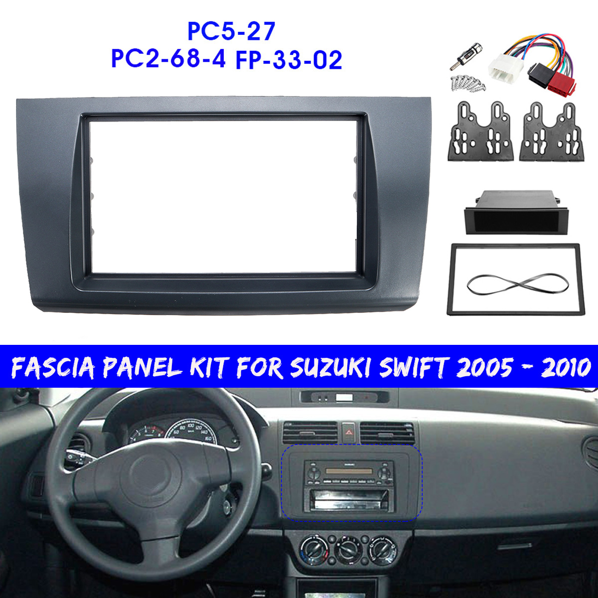 1-2-Din-Radio-Stereo-Fascia-Panel-Adaptor-Fitting-Kit-For-Suzuki-Swift-2005-2010-1742199