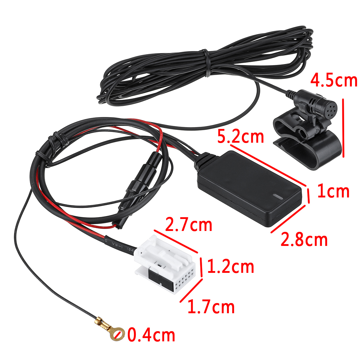 12Pin-Car-Hand-free-Wireless-Radio-bluetooth-AUX-Dongle-MIC-Cable-For-VW-Skoda-RCD-210-310-510-RNS-3-1656094