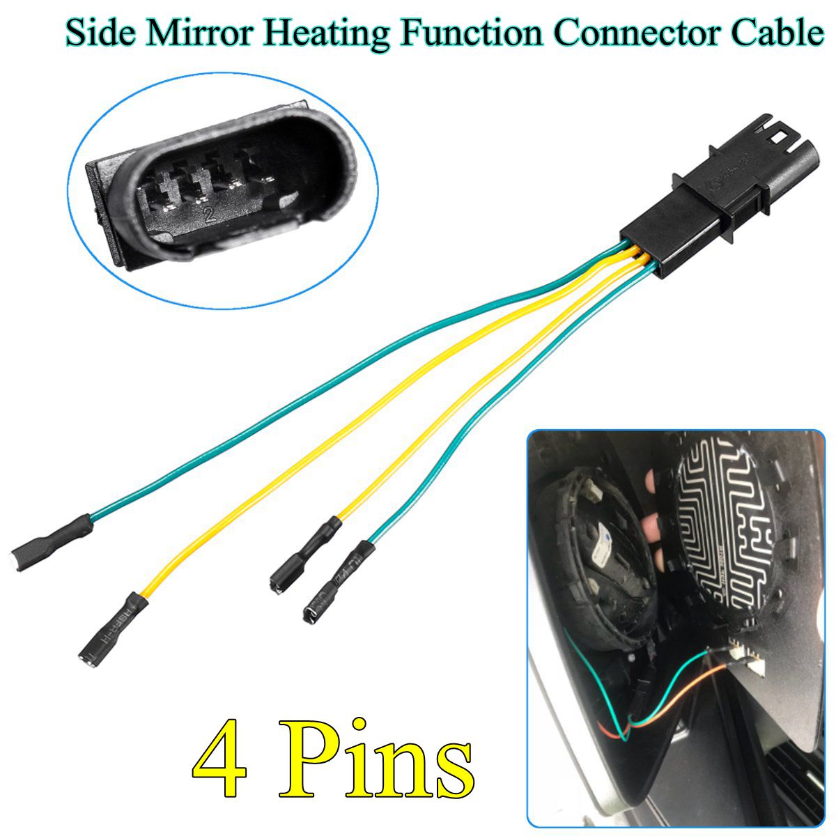 12V-Side-Mirror-Heating-Function-Connector-Cable-Wire-for-BMW-1336719