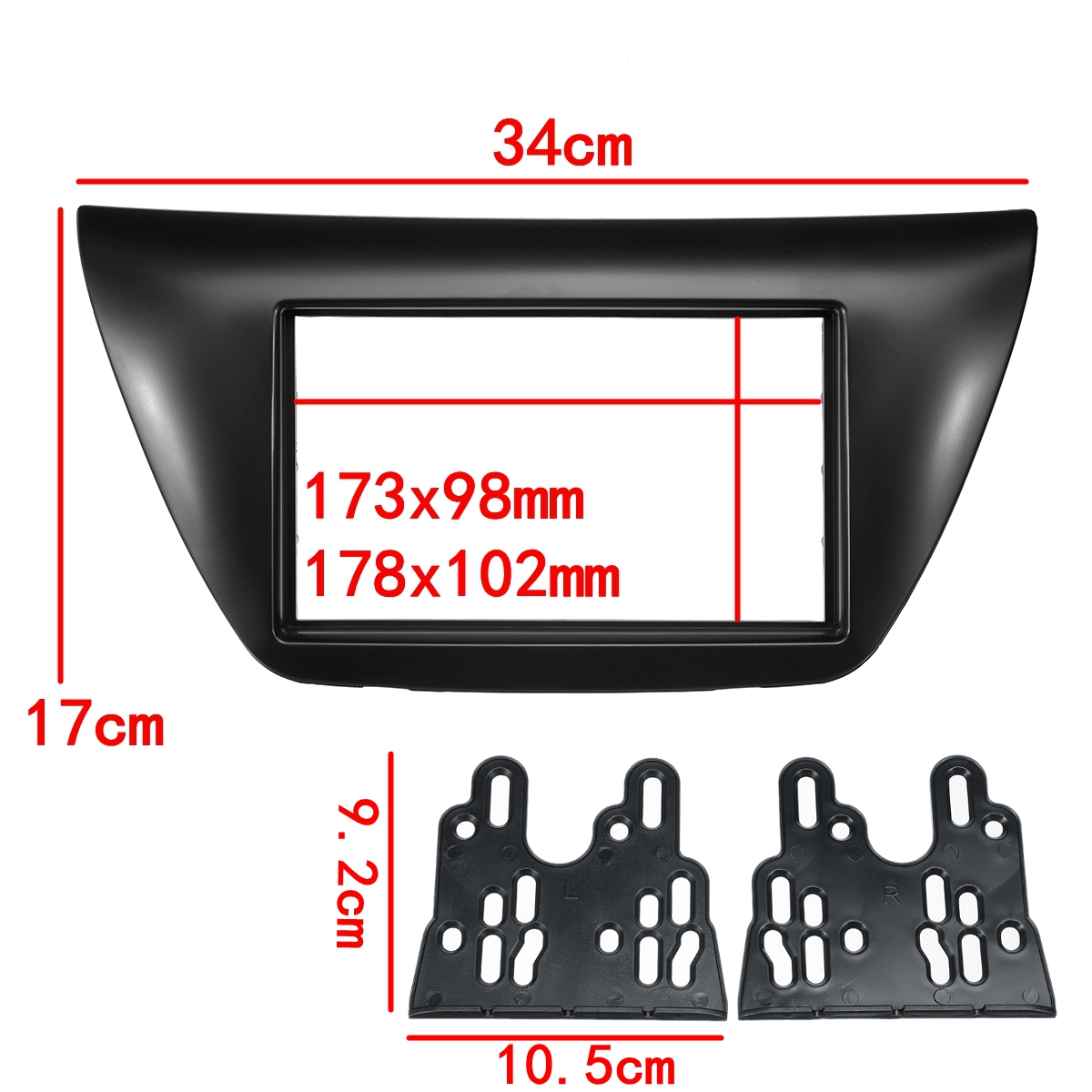 2-DIN-Car-Radio-Stereo-MP5-Player-DVD-Frame-Facia-Panel-Trim-Kit-For-Mitsubishi-Lancer-2002-2007-1636566