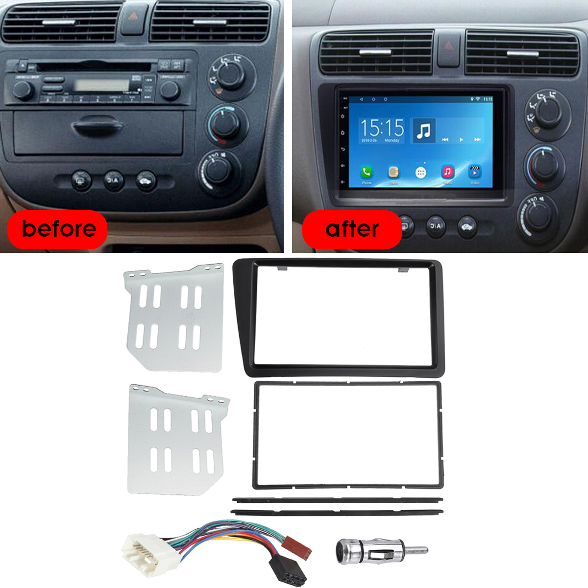 2-Din-Car-Radio-Stereo-Surround-CD-Player-Fascia-Panel-Plate-For-Honda-Civic-EP2-EP3-2001-2006-1648166