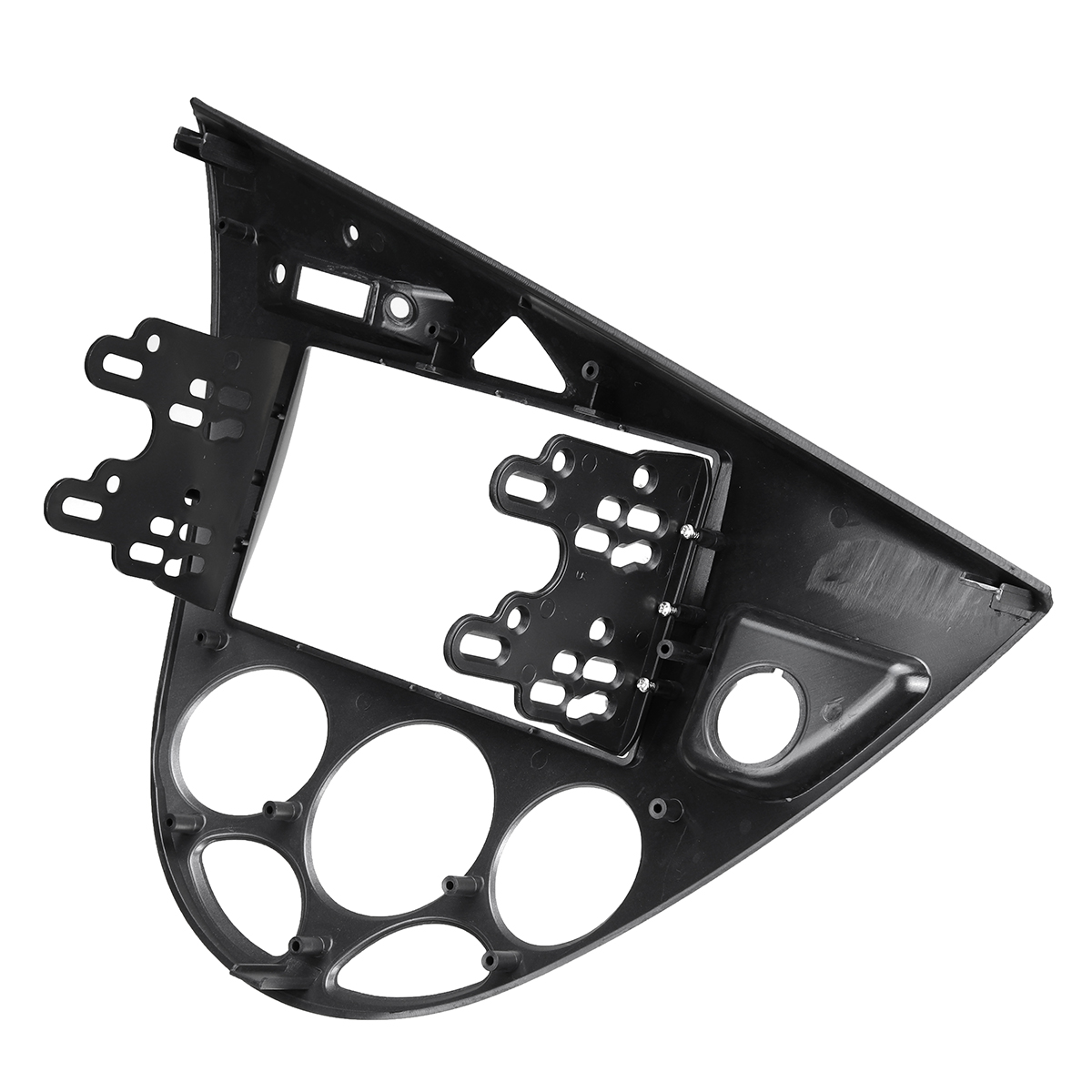 2-Din-Silver-Car-Fascia-Trim-Kit-Dashboard-Frame-For-Ford-Fiesta-1995-2001-Focus-1998-2004-1814173