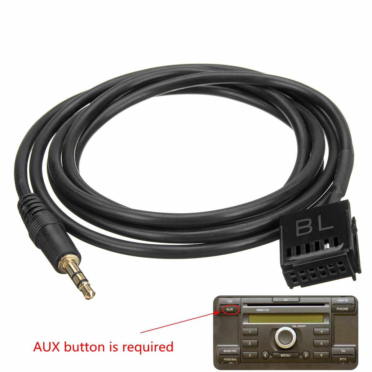 6000CD-AUX-Input-Adapter-Cable-35mm-Jack-Lead-MP3-Mobile-Phone-for-Ford-Focus-1317134