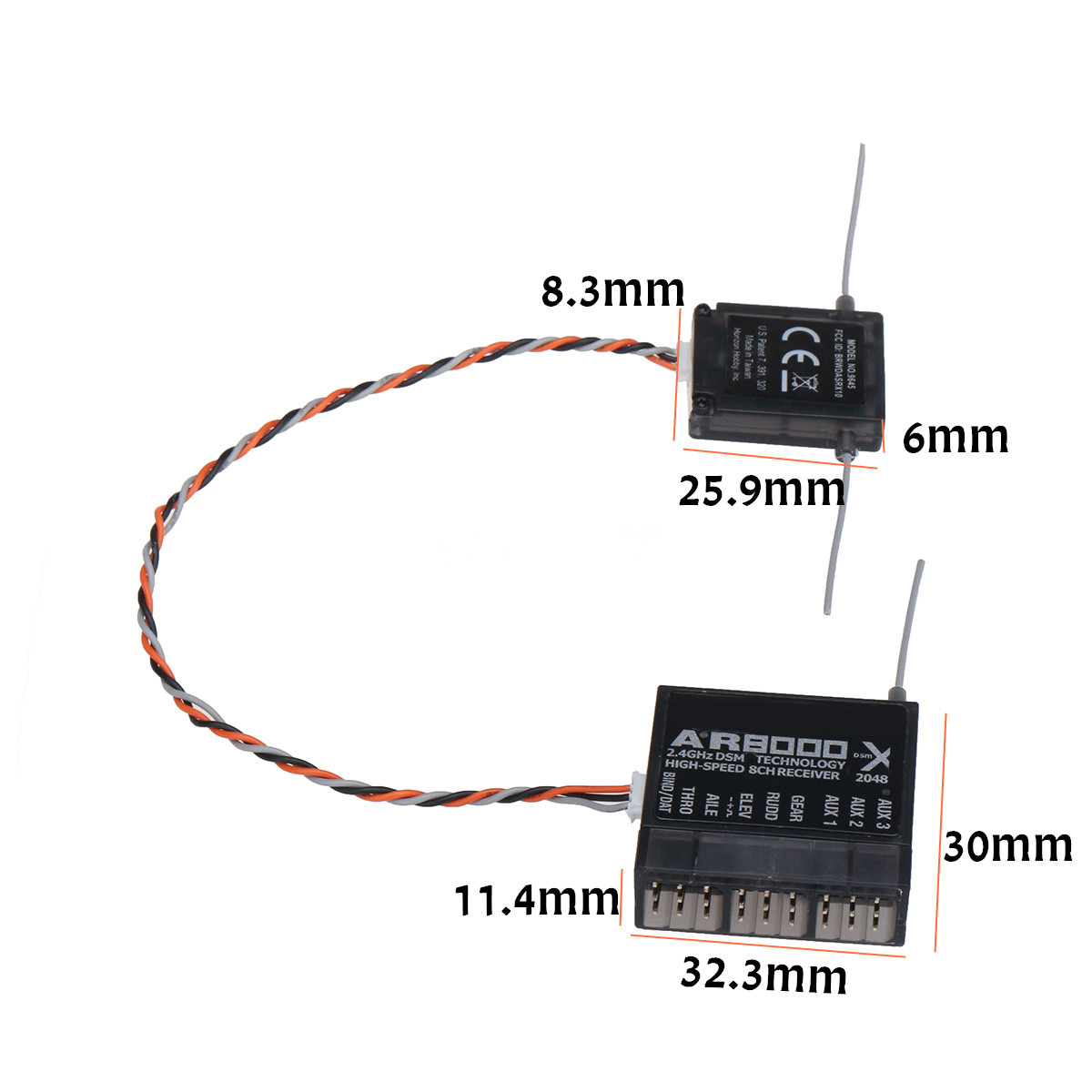 AR8000-24GHz-DSMX-8-Channel-Receiver-Support-For-Spektrum-Transmitter-DX7s-DX8-DX9-1617092