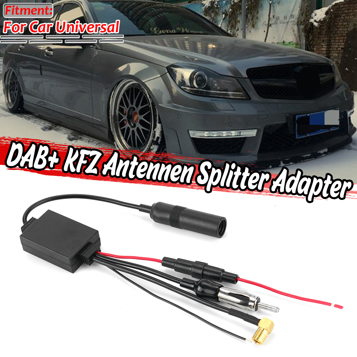 Antennen-Splitter-Adapter-Black-For-Car-Universal-DAB-KFZ-1700193
