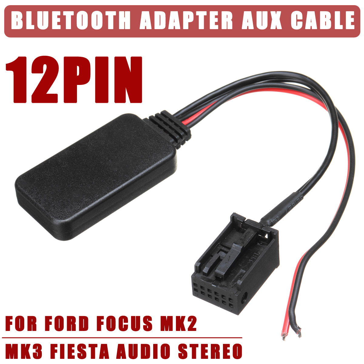 Car-12Pin-bluetooth-Adapter-Aux-Cable-For-Ford-Focus-Mk2-MK3-Fiesta-Navigation-Radio-1598140
