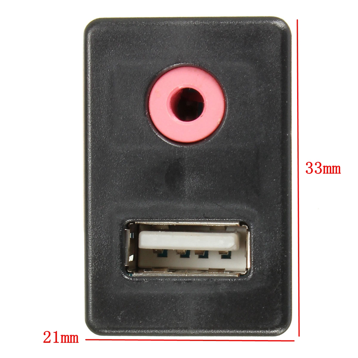 Car-35mm-USB-AUX-Headphone-Male-Jack-Flush-Mount-Mounting-Adapter-Panel-Input-1016156
