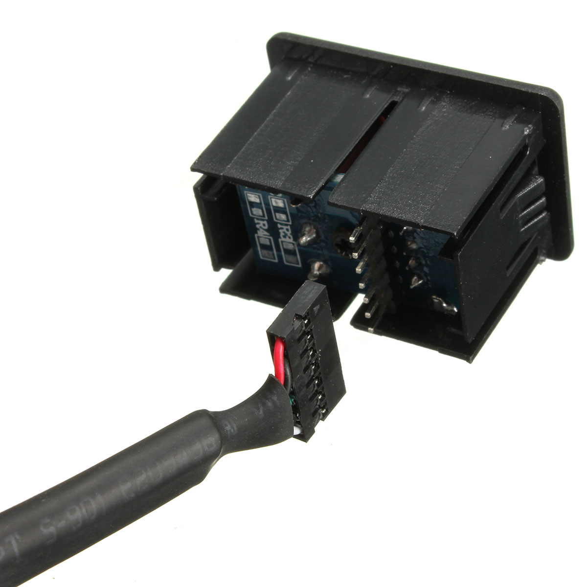 Car-35mm-USB-AUX-Headphone-Male-Jack-Flush-Mount-Mounting-Adapter-Panel-Input-1016156