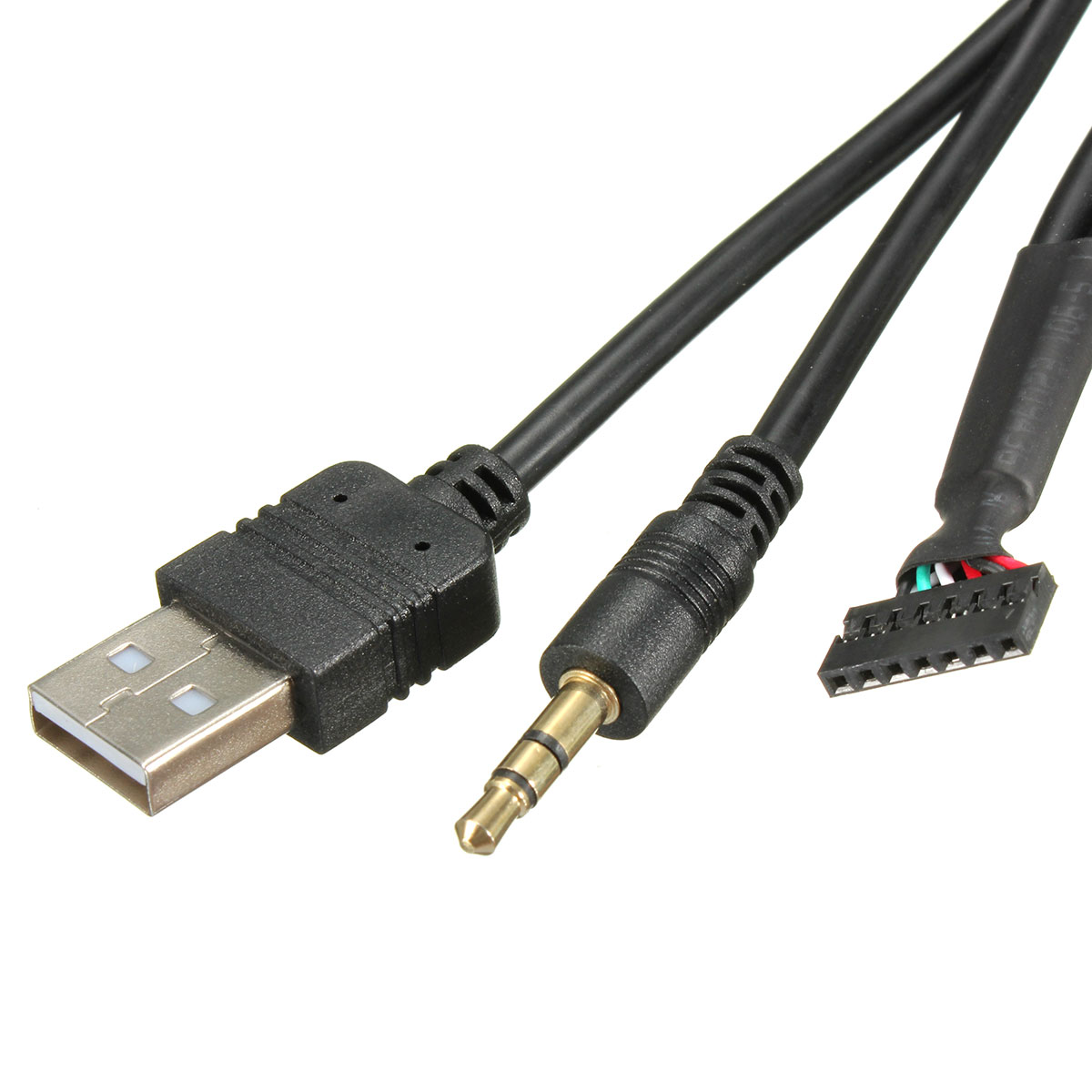 Car-35mm-USB-AUX-Headphone-Male-Jack-Flush-Mount-Mounting-Adapter-Panel-Input-1016156