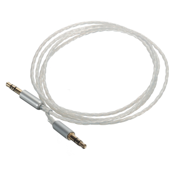 Car-AUX-Stereo-Male-to-Male-Audio-Upgrade-PTFE-Teflon-Silver-Plated-Cable-3-Pole-35mm-1M-997213