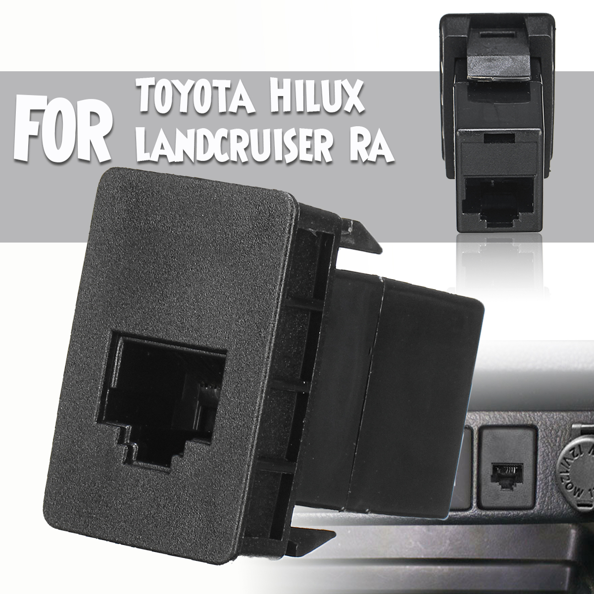 Car-CB-UHF-Blank-Socket-RJ45-Radio-Switch-Panel-Dash-For-Toyota-Hilux-Landcruiser-RAV4-Prado-1542192