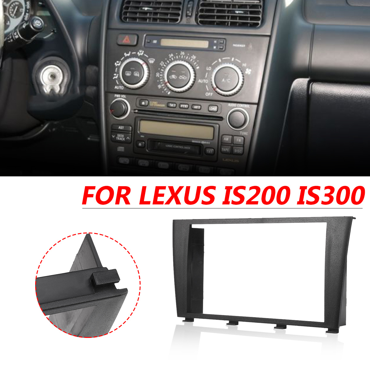 Car-CD-Radio-Stereo-Facia-Fascia-Fitting-Kit-Surround-ISO-Lead-For-LEXUS-IS200-IS300-For-Toyota-Alte-1639551