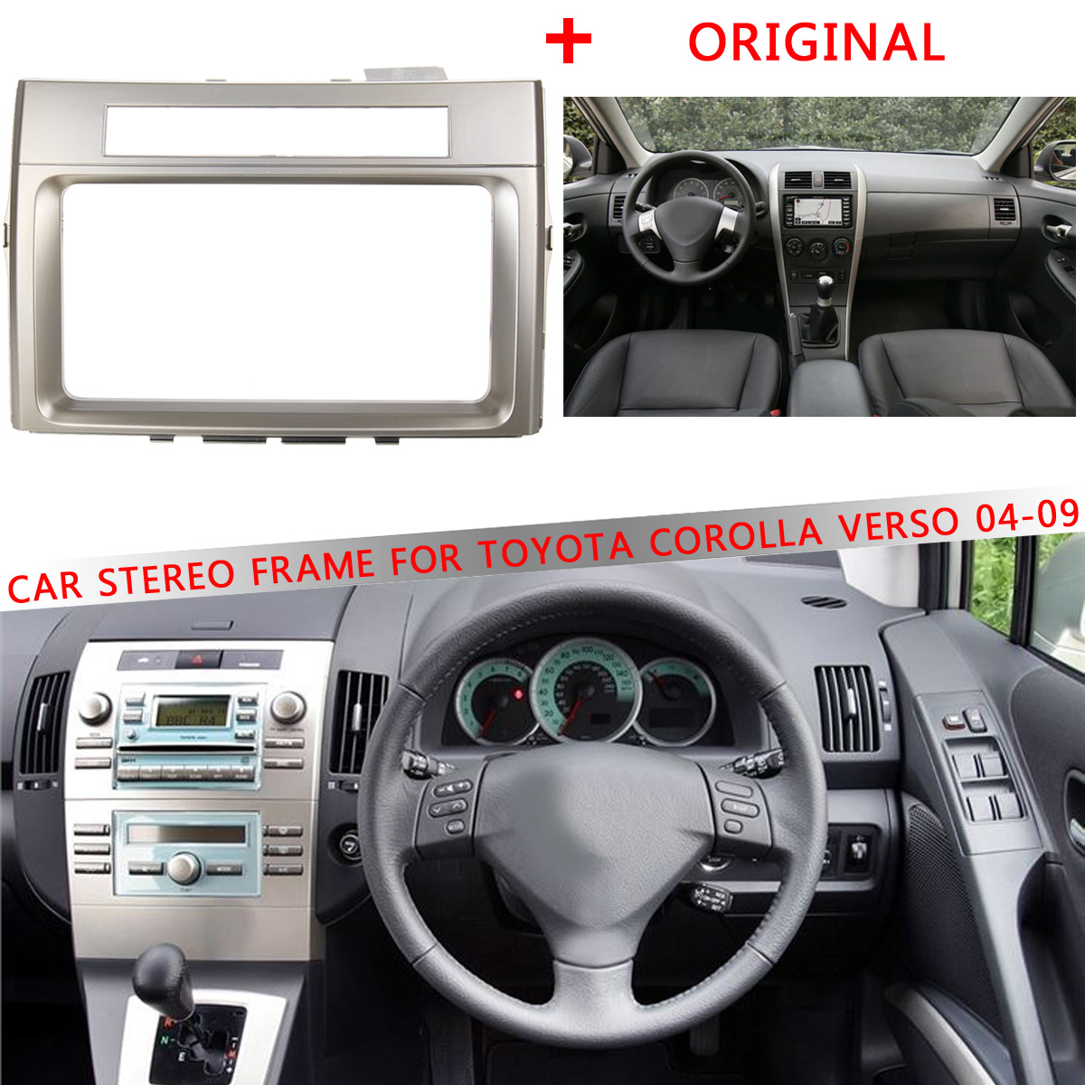 Car-DVDCD-Radio-Stereo-Fascia-Panel-Frame-Adapter-Fitting-Kit-for-TOYOTA-Corolla-Verso-2004-2009-1637479