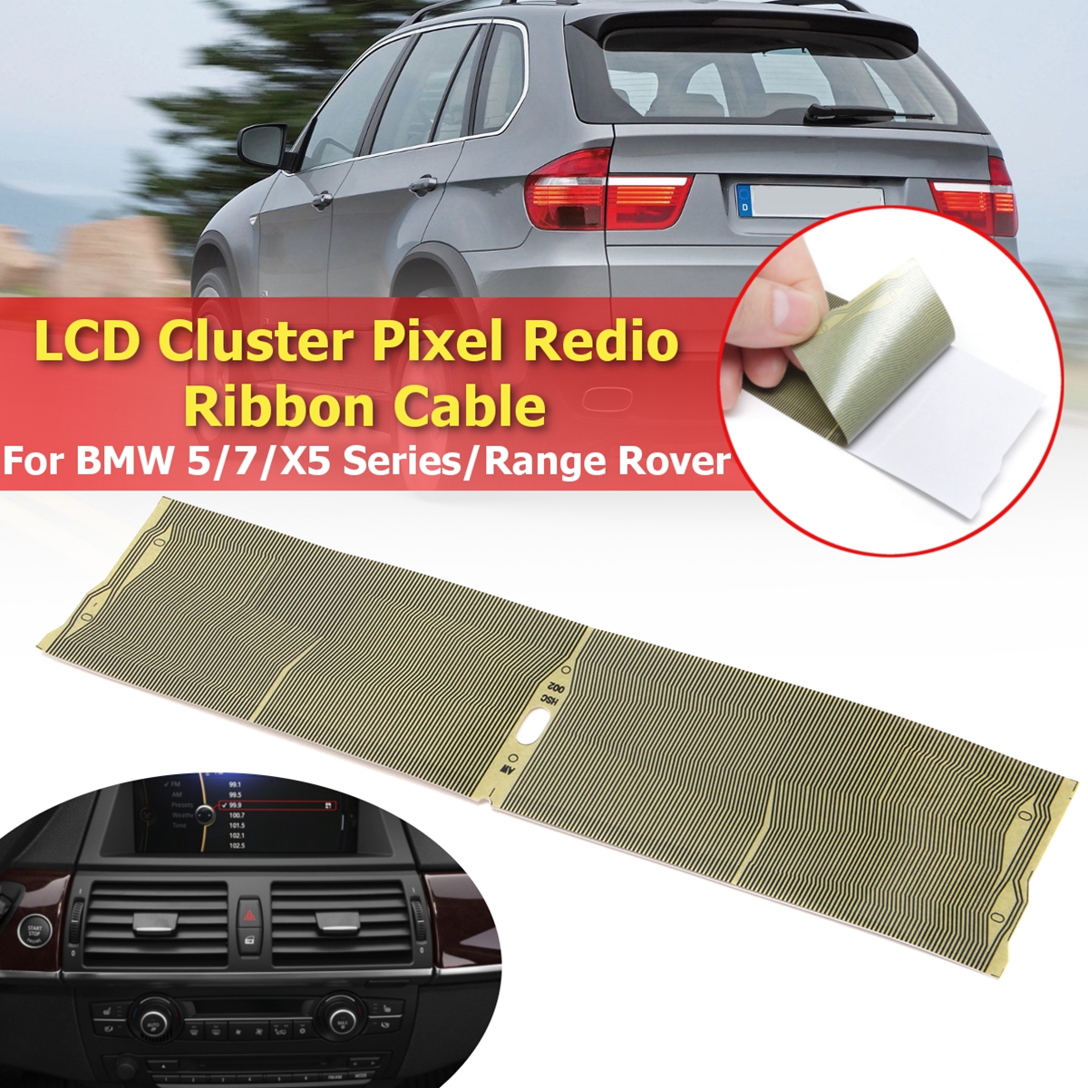 Car-LCD-Cluster-Pixel-Repair-Ribbon-Stereo-Radio-Adapter-Cable-For-BMW-E38-E39-E53-X5-Range-Rover-1638608