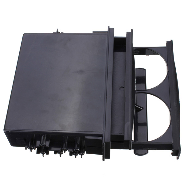 Car-Plastic-Double-Din-Radio-Pocket-Drink-Cup-HolderStorage-Box-949002