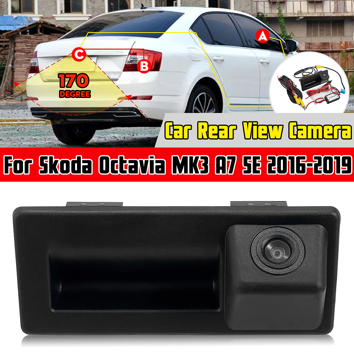 Car-Rear-View-Camera-170-Degree-Wide-Angle-Waterproof-IP67-For-Skoda-Octavia-MK3-A7-5E-2016-2019-1656405