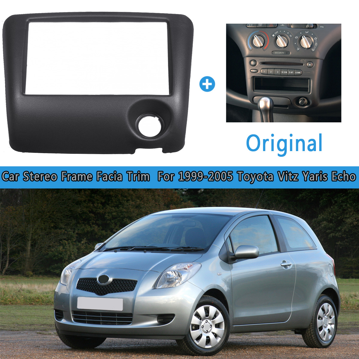 Car-Stereo-Frame-Panel-CD-Radio-Facia-Trim-Double-2DIN-For-Toyota-Vitz-Yaris-Echo-1999-2005-1637419