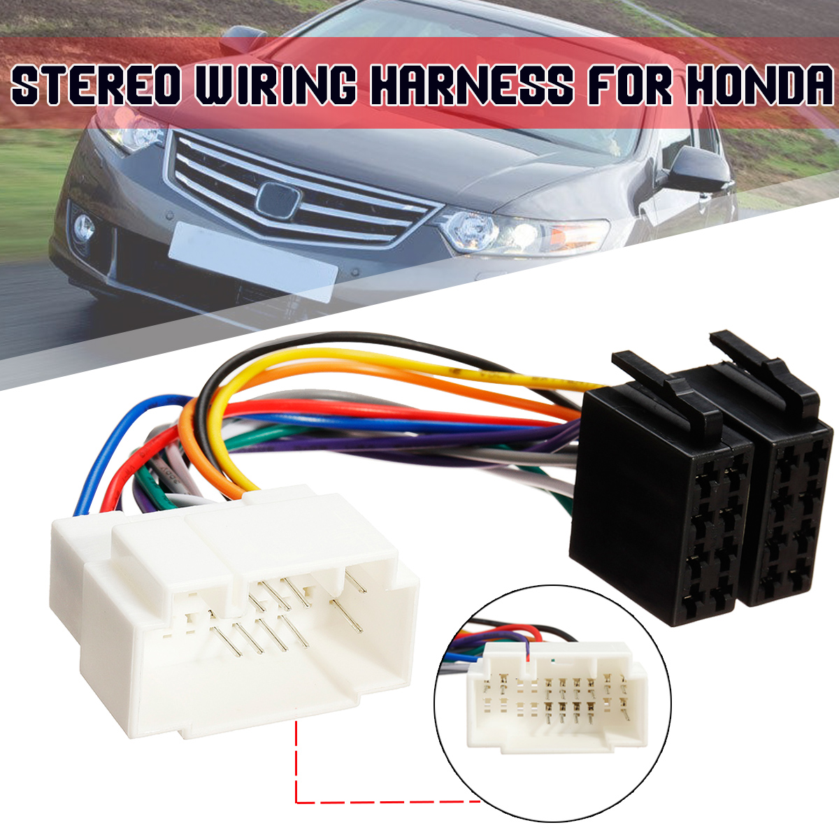 Car-Stereo-Radio-ISO-Wiring-Harness-13Pin-Plug-Lead-Wire-Loom-Connector-Adaptor-For-Honda-1712059