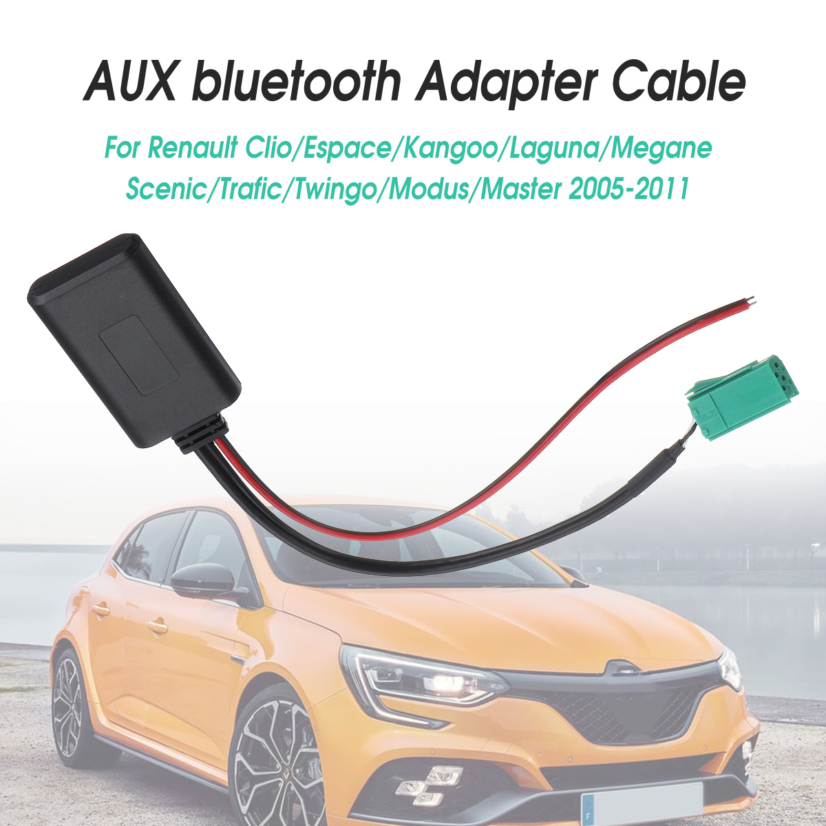Car-bluetooth-Adapter-AUX-Cable-Stereo-Radio-For-Renault-Clio-Kangoo-Megane-Scenic--2005-2011-12V-1635442
