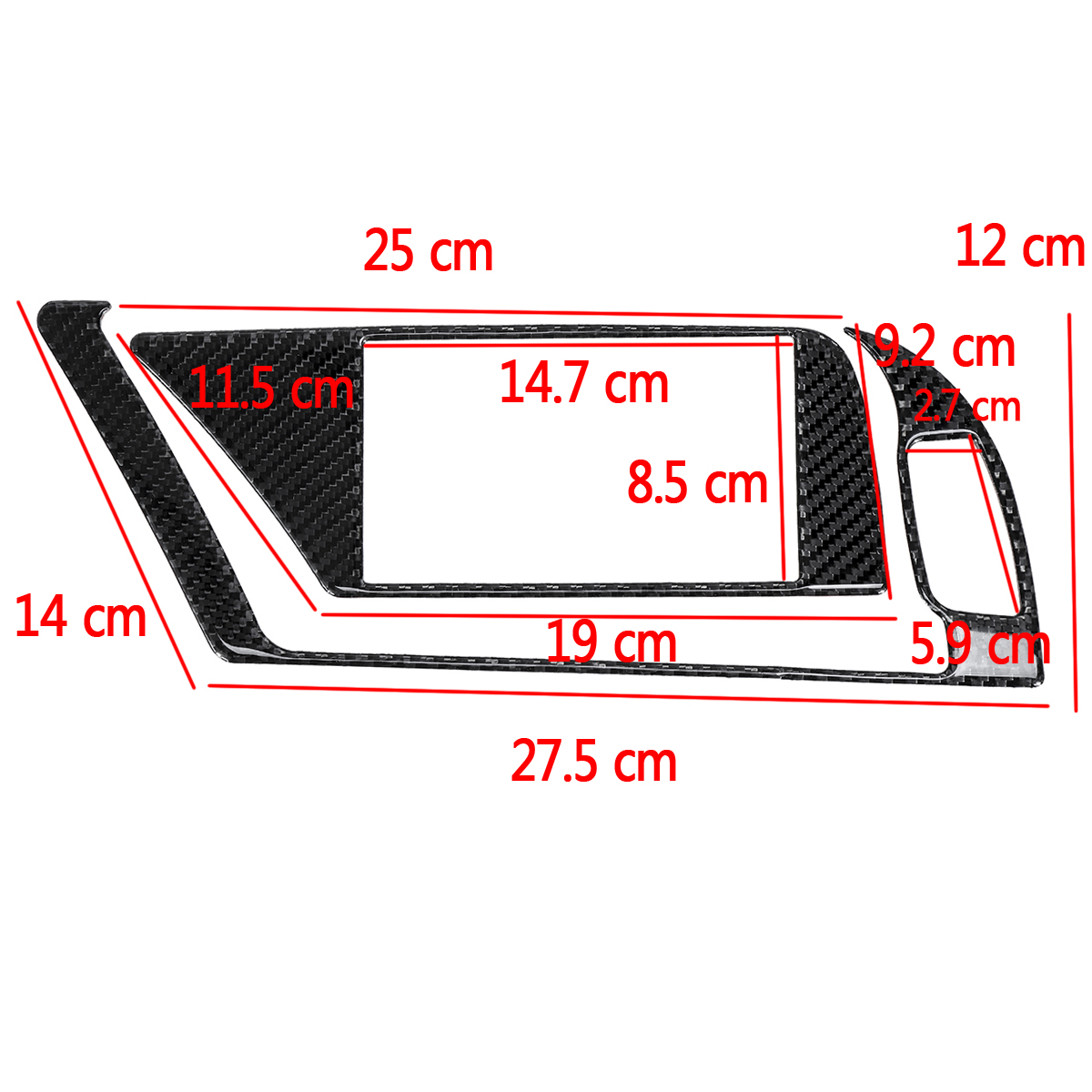 Carbon-Fiber-Car-Interior-GPS-Navigator-Panel-Frame-Cover-Trim-For-Audi-B8-A4-A5-Q5-S4-S5-1639548
