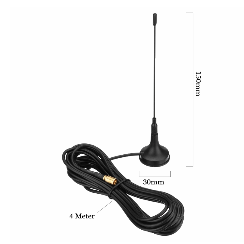 DAB-Aerial-Antenna-for-Car-Radio-with-SMB-Plug--Magnetic-Mount--4-Meter-Cable-1287764