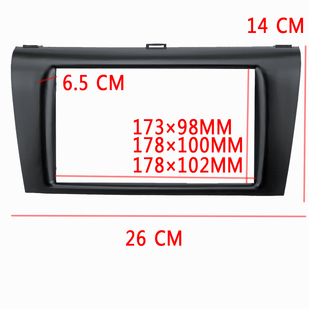 Double-2-Din-Car-Stereo-Dash-Panel-Kit-CD-Frame-Fascia-Facia-Trim-For-Mazda-3-2004-2009-BK-1622804