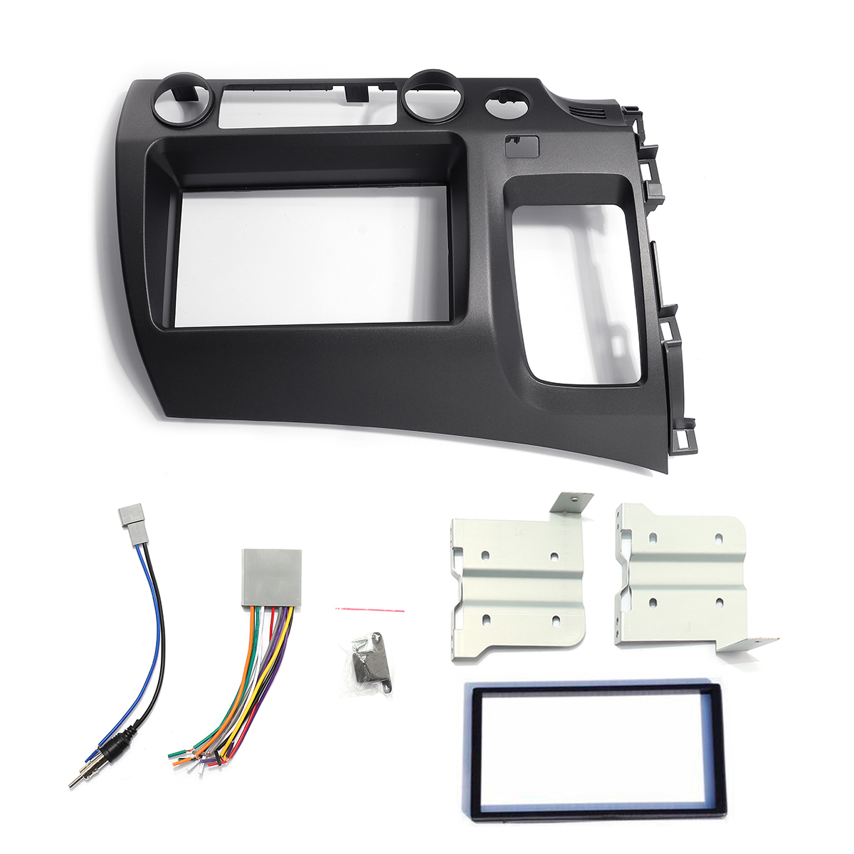 Double-2-Din-Car-Stereo-Radio-Panel-Dash-Frame-Kit-with-Wiring-Harness-For-Honda-Civic-2006-2011-1622229