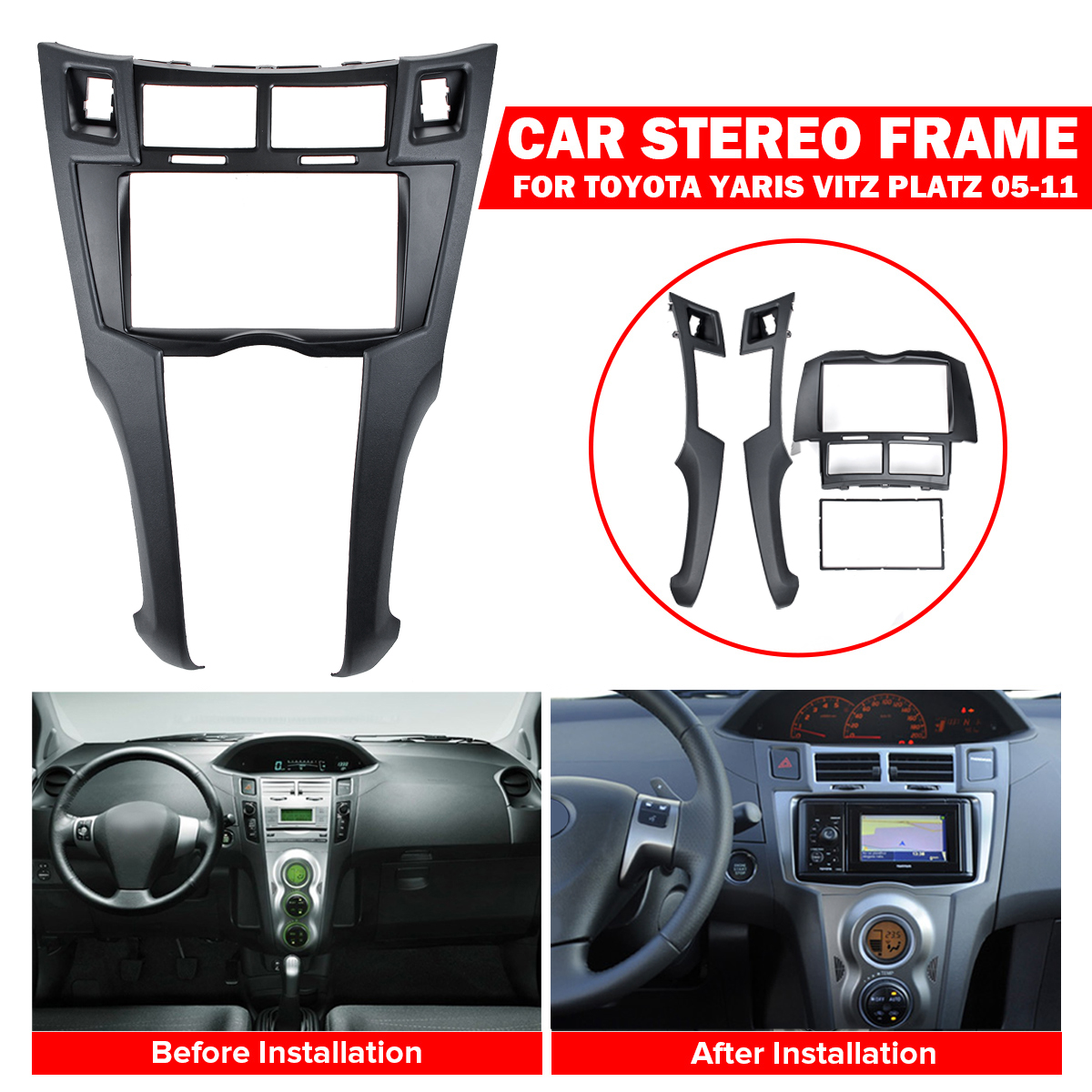 Double-2Din-Car-Stereo-Radio-Frame-Fascia-Cover-Trim-Kit-Panel-For-Toyota-Yaris-Vitz-Platz-2005-2011-1615533