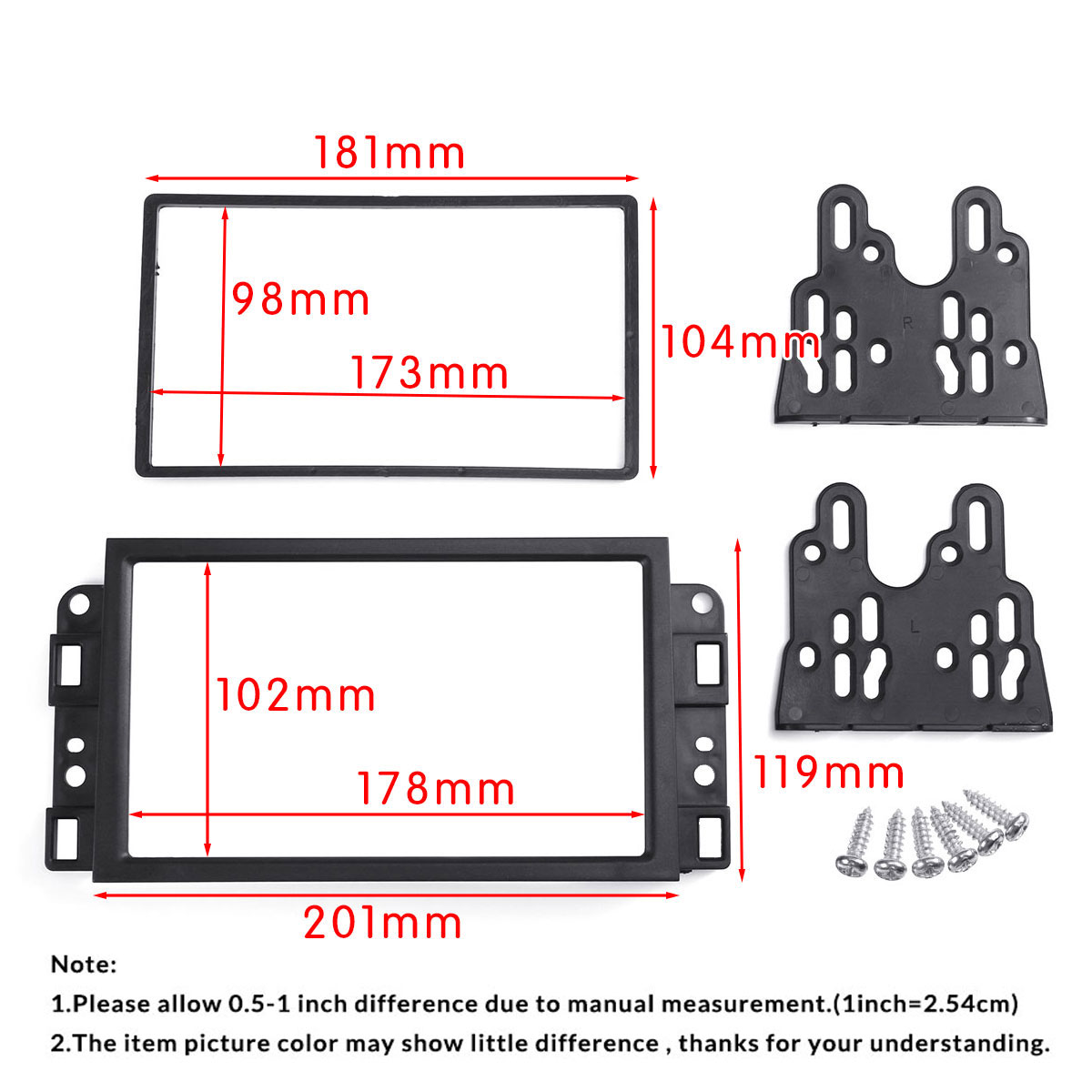 Double-Din-Car-Radio-Fascias-Dash-Sail-Stereo-Panel-Trim-Frame-For-Chevrolet-1631273