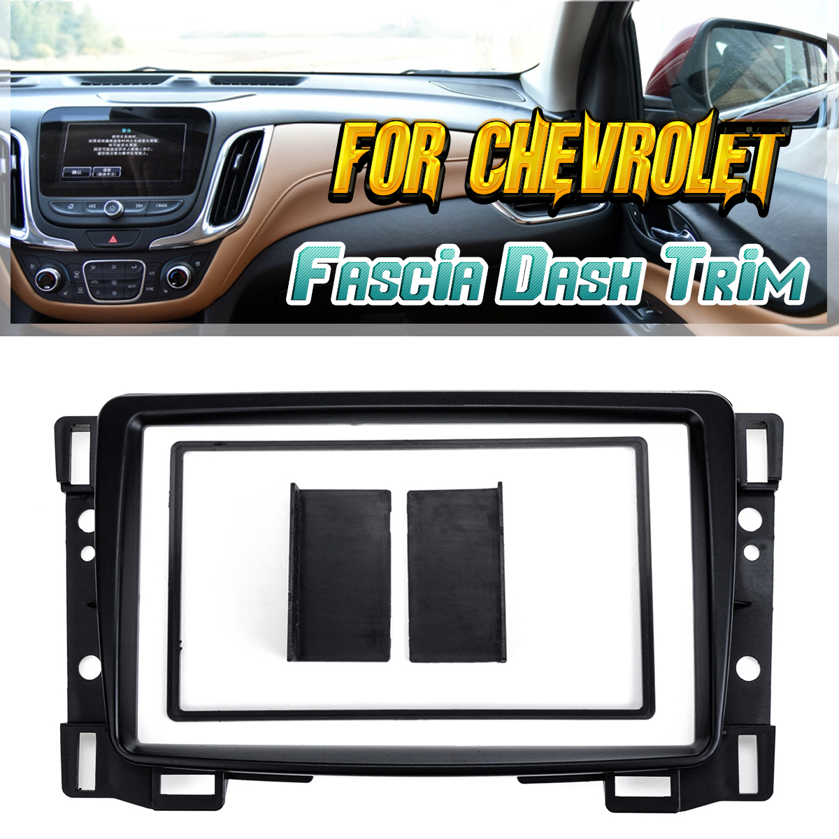 Double-Din-Radio-Fascias-Dash-Sail-Stereo-Panel-Trim-Frame-For-Chevrolet-Car-1631274