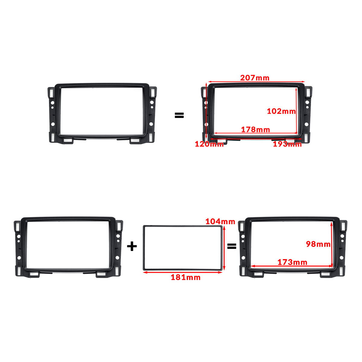 Double-Din-Radio-Fascias-Dash-Sail-Stereo-Panel-Trim-Frame-For-Chevrolet-Car-1631274
