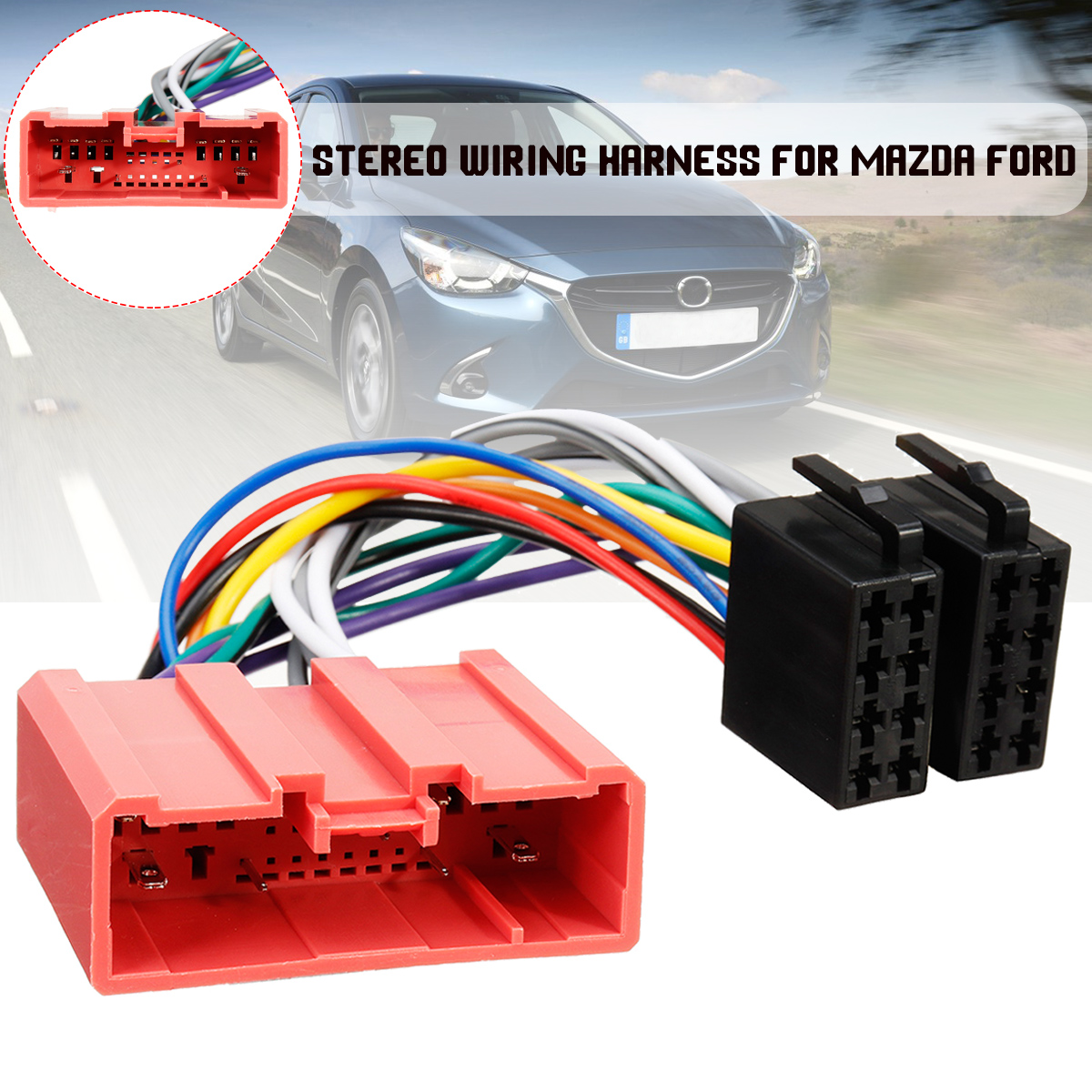 ISO-Car-Stereo-Radio-Wiring-Harness-Loom-Adaptor-Connector-Cable-For-Mazda-Ford-1639560