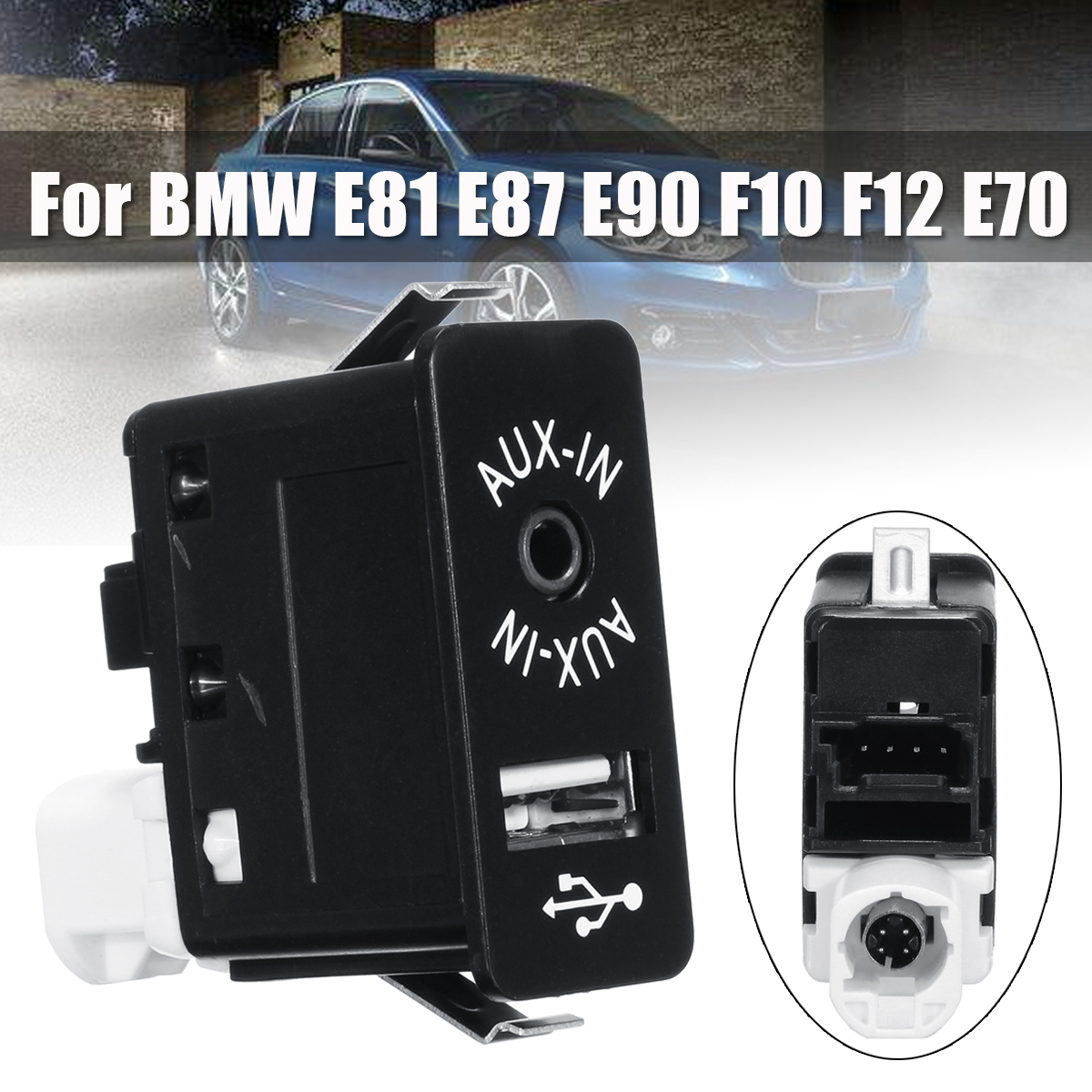 USB-AUX-In-Auxiliary-Audio-Input-Socket-Switch-Interface-Panel-For-BMW-E81-E87-E60-E90-F10-F12-E70-F-1622454