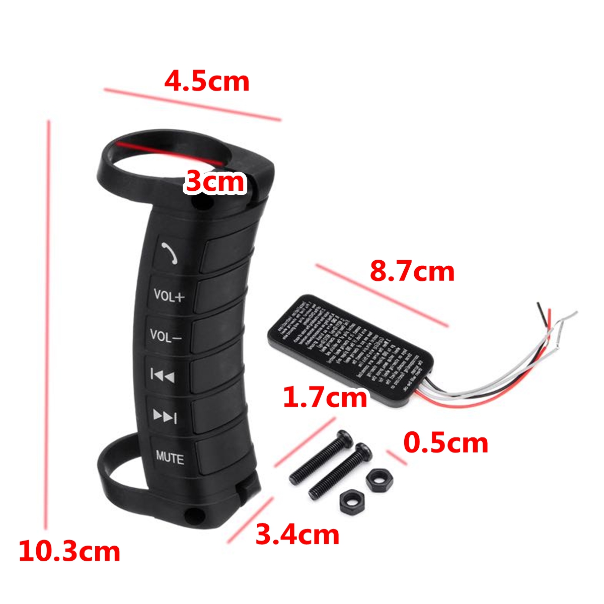 Universal-Black-Wireless-Car-Steering-Wheel-Button-Remote-Control-For-Stereo-DVD-GPS-1564953