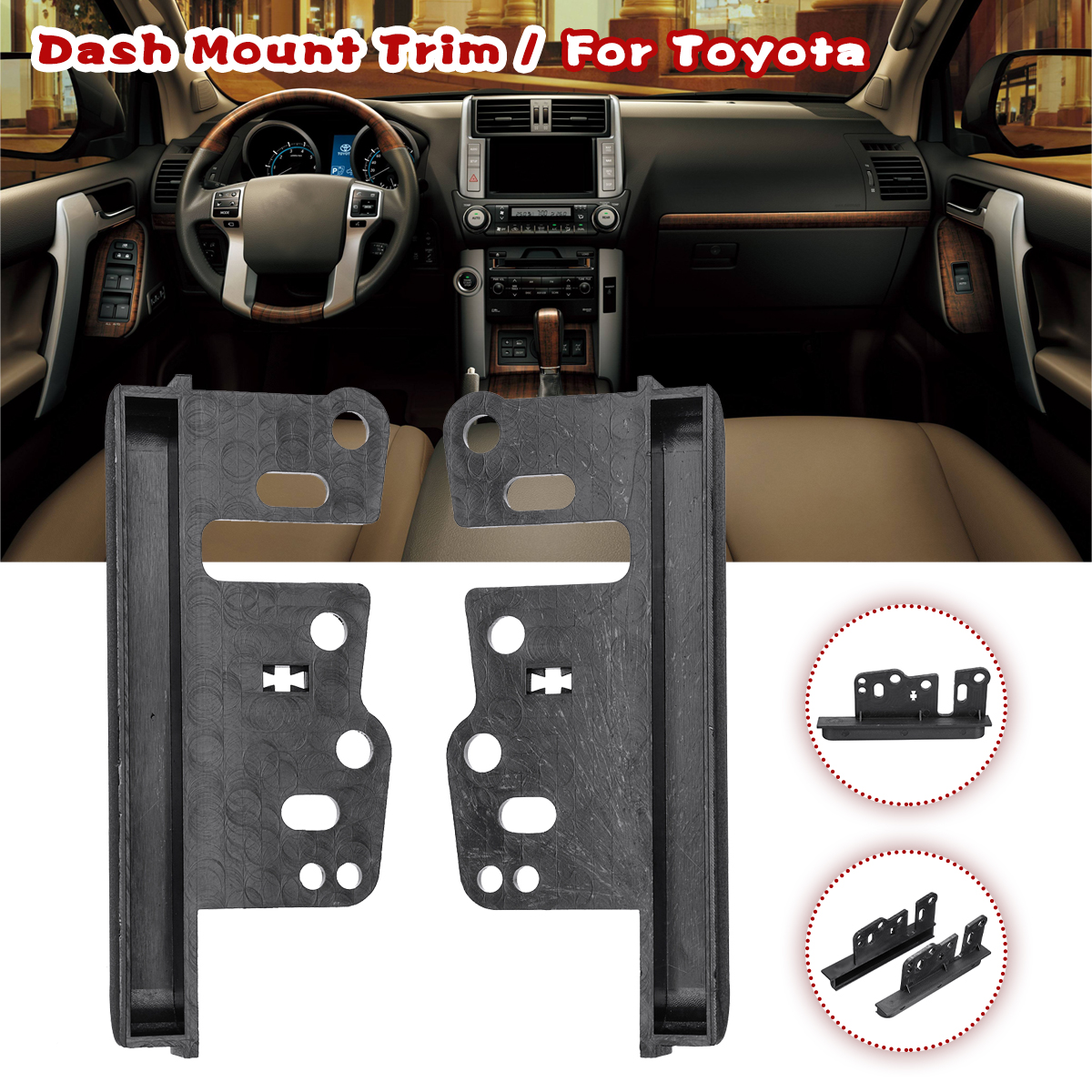 Universal-Car-Radio-Panel-Fascia-Mounting-Bracket-Dash-Mount-Trim-for-2-Double-Din--Stereo-1622025