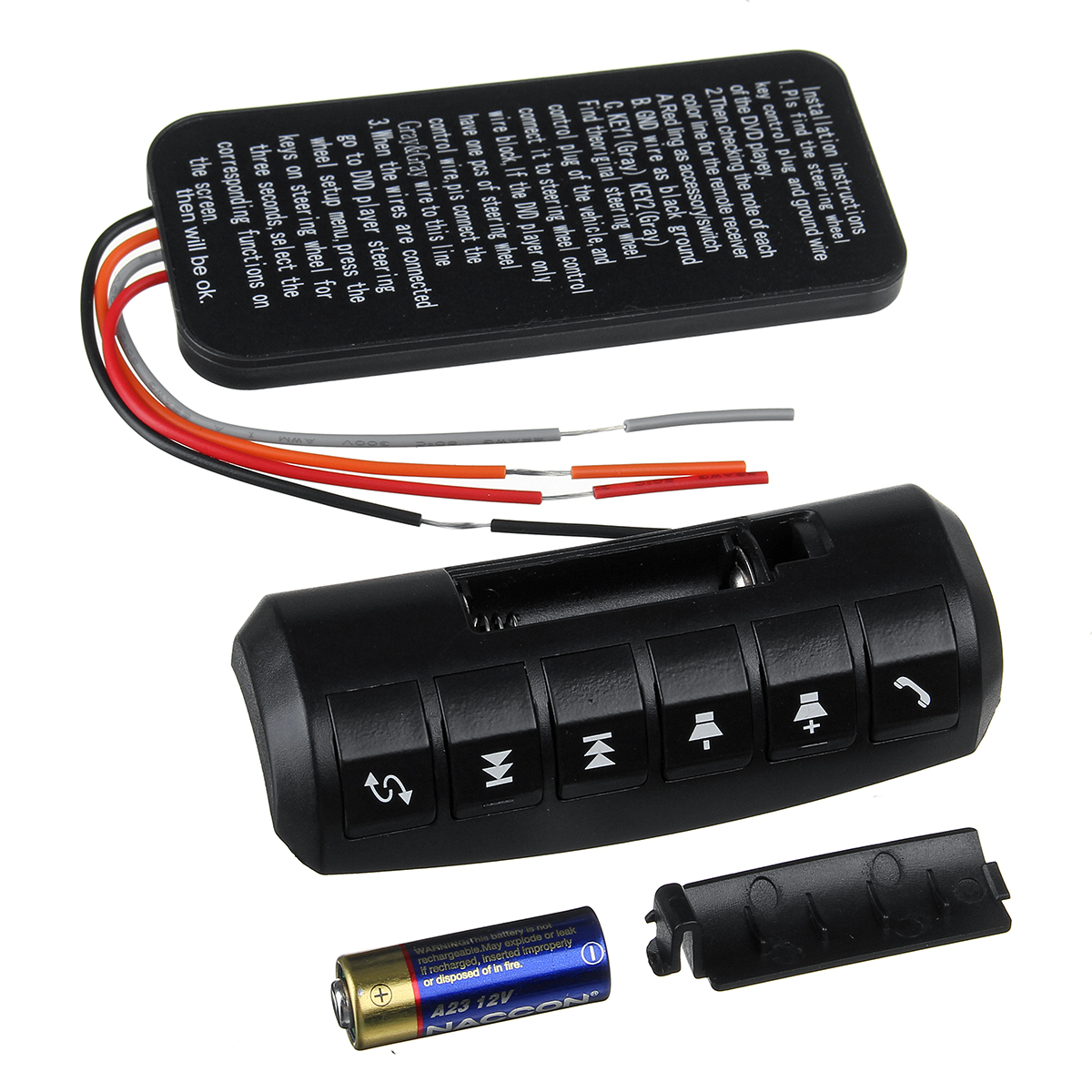 Universal-Wireless-Car-Steering-Wheel-Button-bluetooth-Remote-Control-For-Stereo-DVD-GPS-1564894