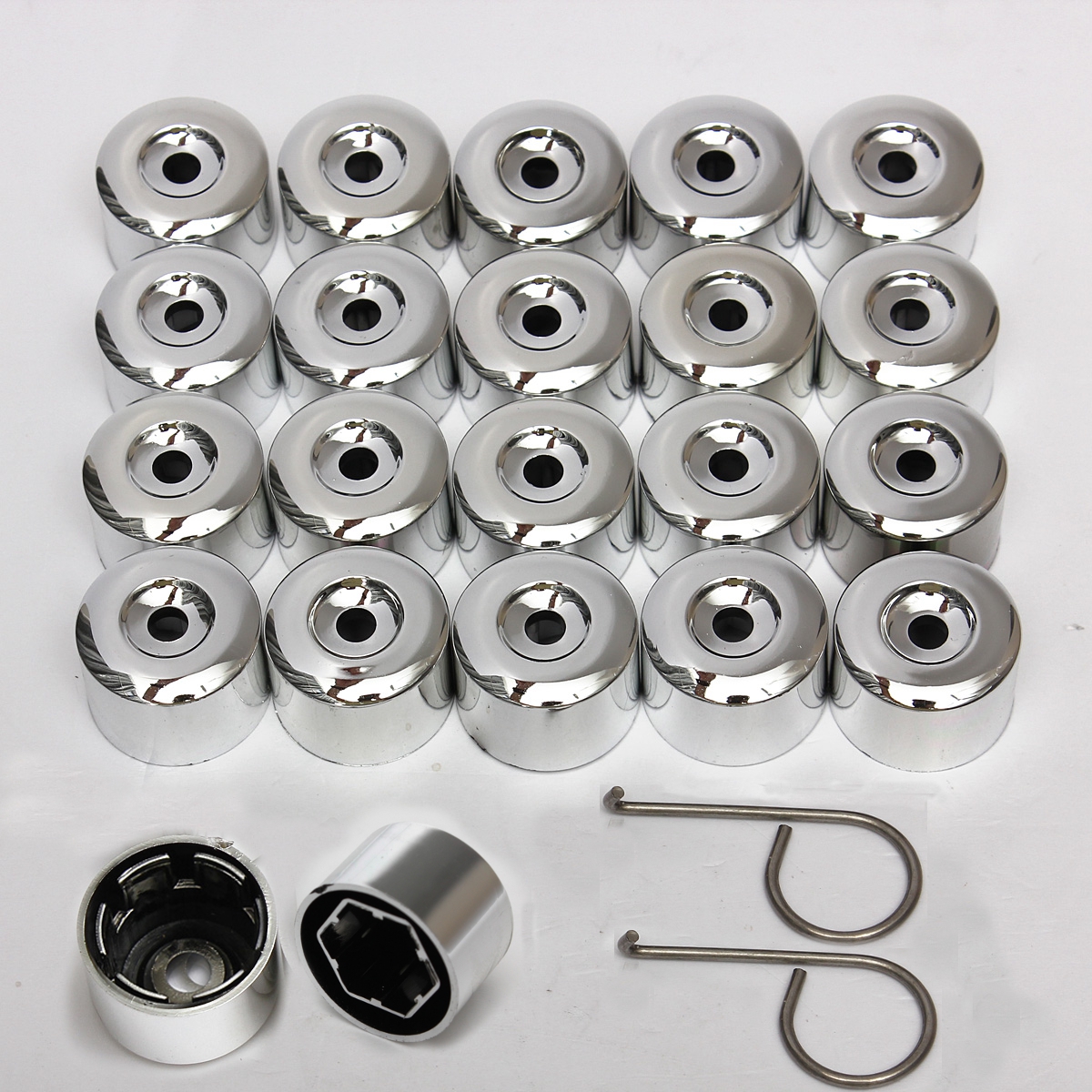 17MM-Chrome-Alloy-Wheel-Locking-Nut-Bolts-Covers-Caps-for-VW-GOLF-PASSAT-POLO-1010591