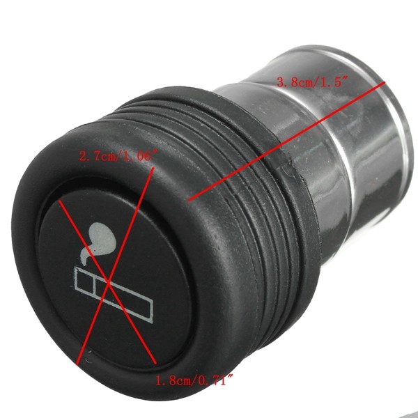 Black-Universal-12V-Car-Auto-Cigarettes-Lighter-Plug-For-Standard-Socket-999155