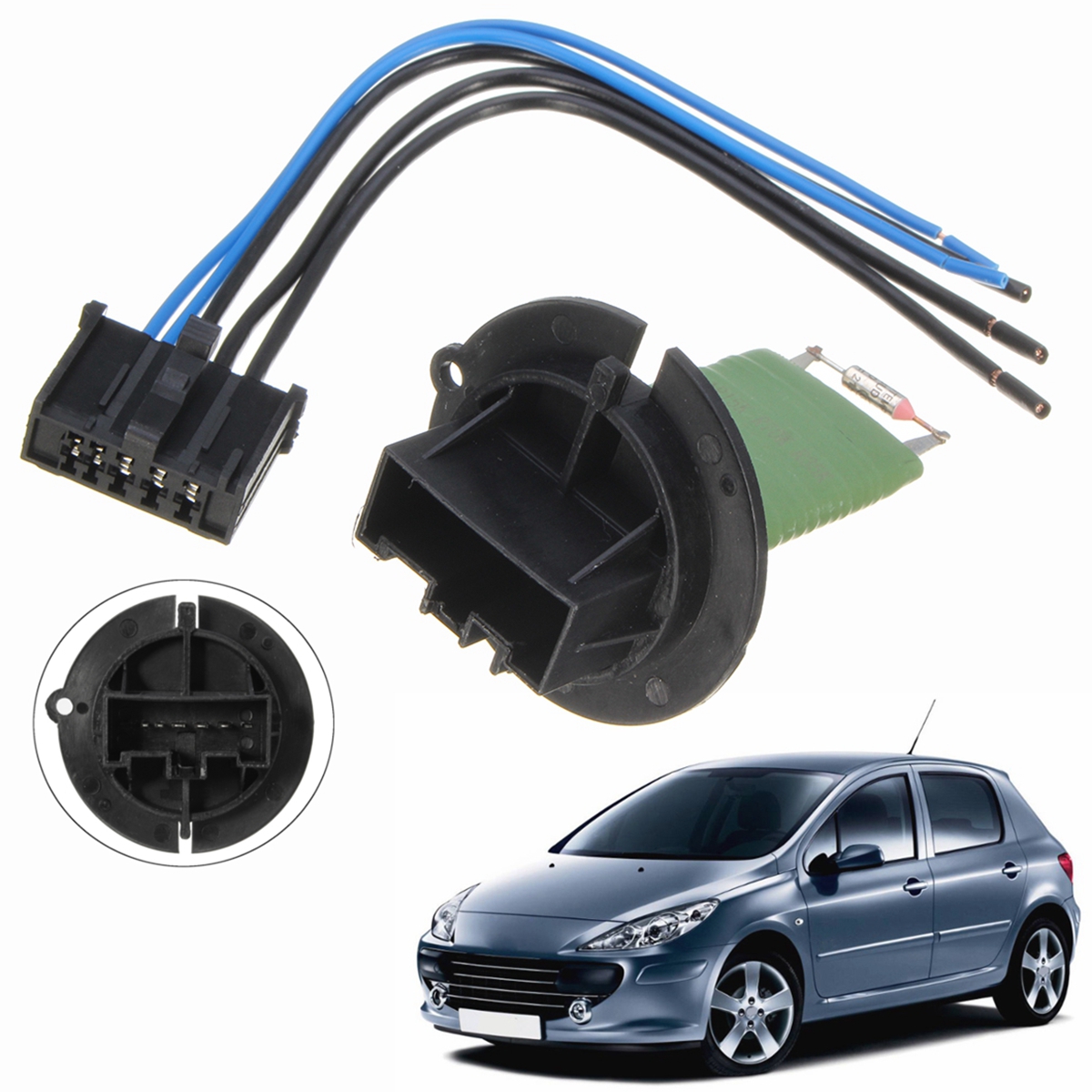 Heater-Resistor-Electrical-Connector-with-Wiring-Loom-For-Peugeot-206-307-Citroen-C3-Xsara-Picasso-1615574