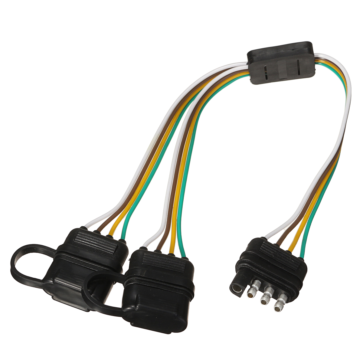 Trailer-Splitter-Harness-Adapter-2-Way-4Pin-Y-Split-For-Rear-Camera-Tailgate-Light-Bars-1208926