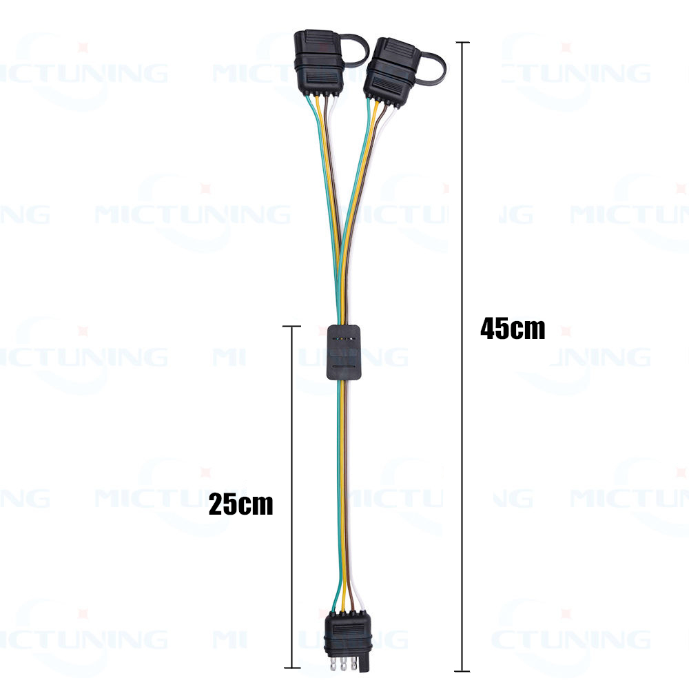 Trailer-Splitter-Harness-Adapter-2-Way-4Pin-Y-Split-For-Rear-Camera-Tailgate-Light-Bars-1208926