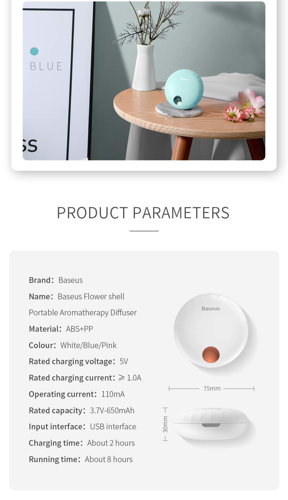 Baseus-Flower-Shell-Mini-Portable-Aromatherapy-Diffuser-Car-Air-Freshener-1474742