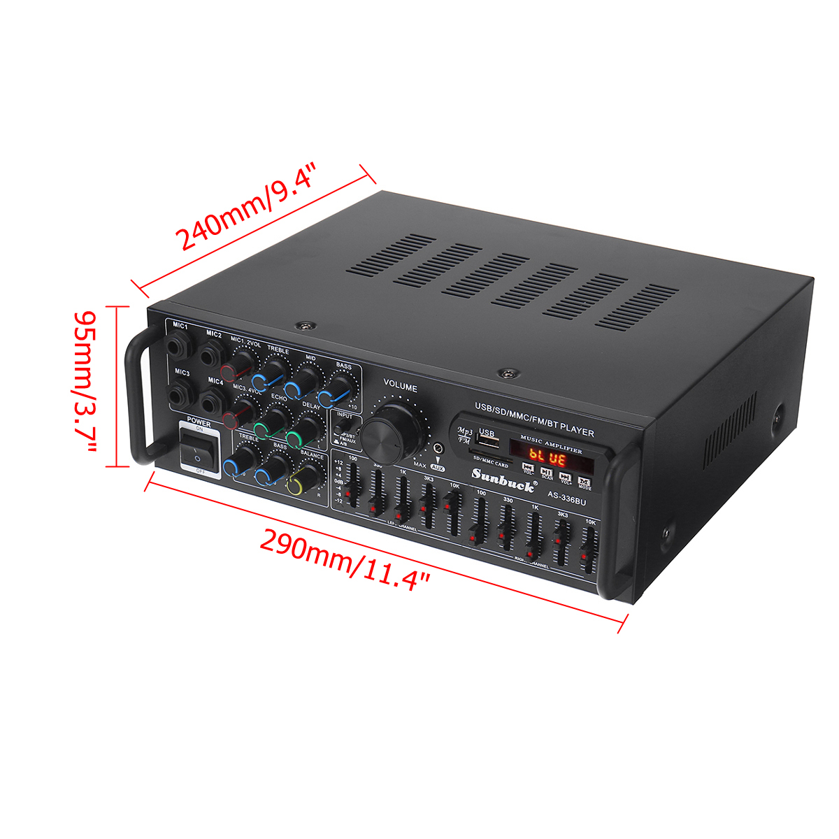 12V-2000W-4-Way-Microphone-Input-Amplifier-Audio-Stereo-Digital-Radio-USB-SD-AMP-FM-DVD-Remote-Contr-1811161