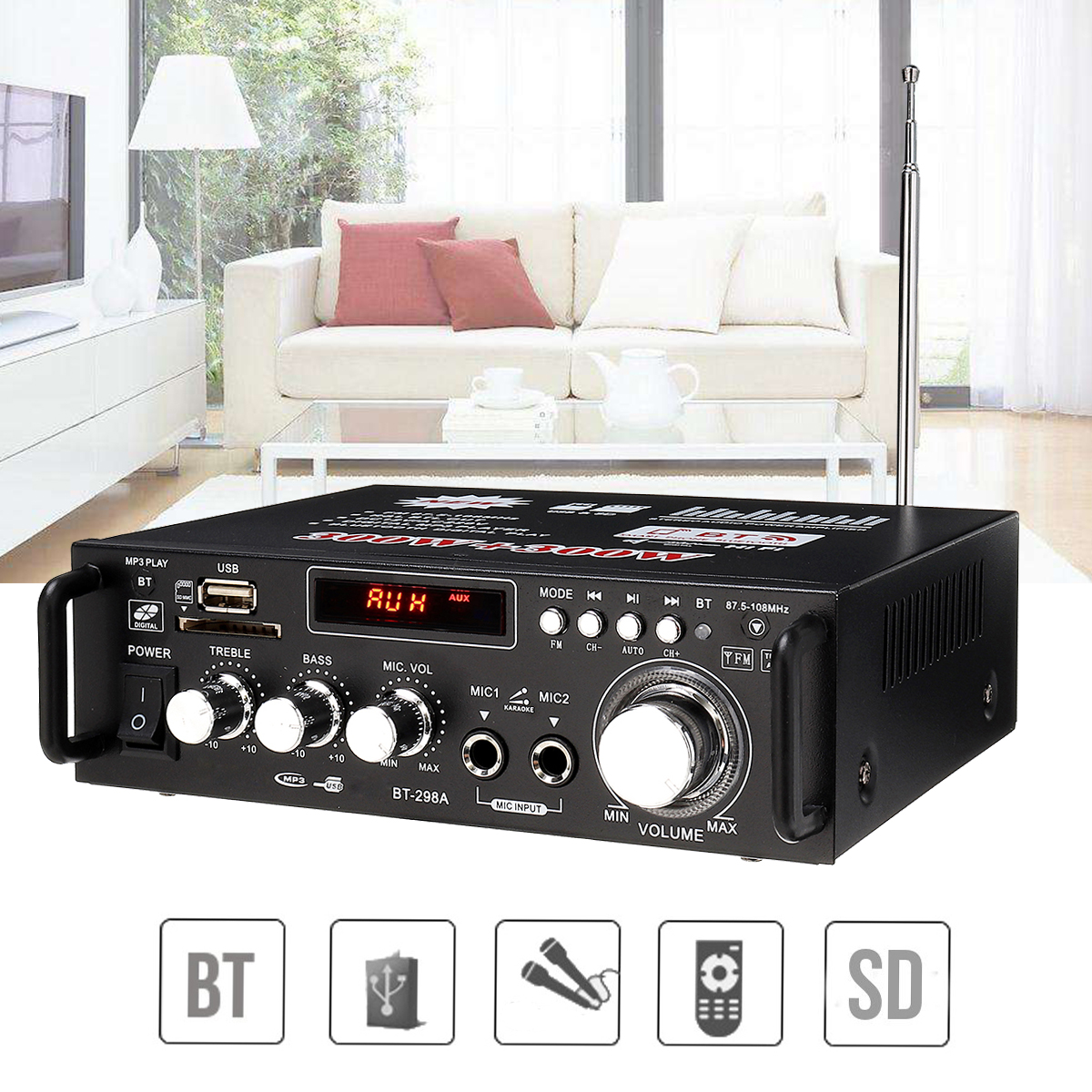 HIFI-220V-12V-CH20-Home-Car-Amplifier-bluetooth-Signal-to-Noise-Ratio-90BP-With-Remote-Control-1336819