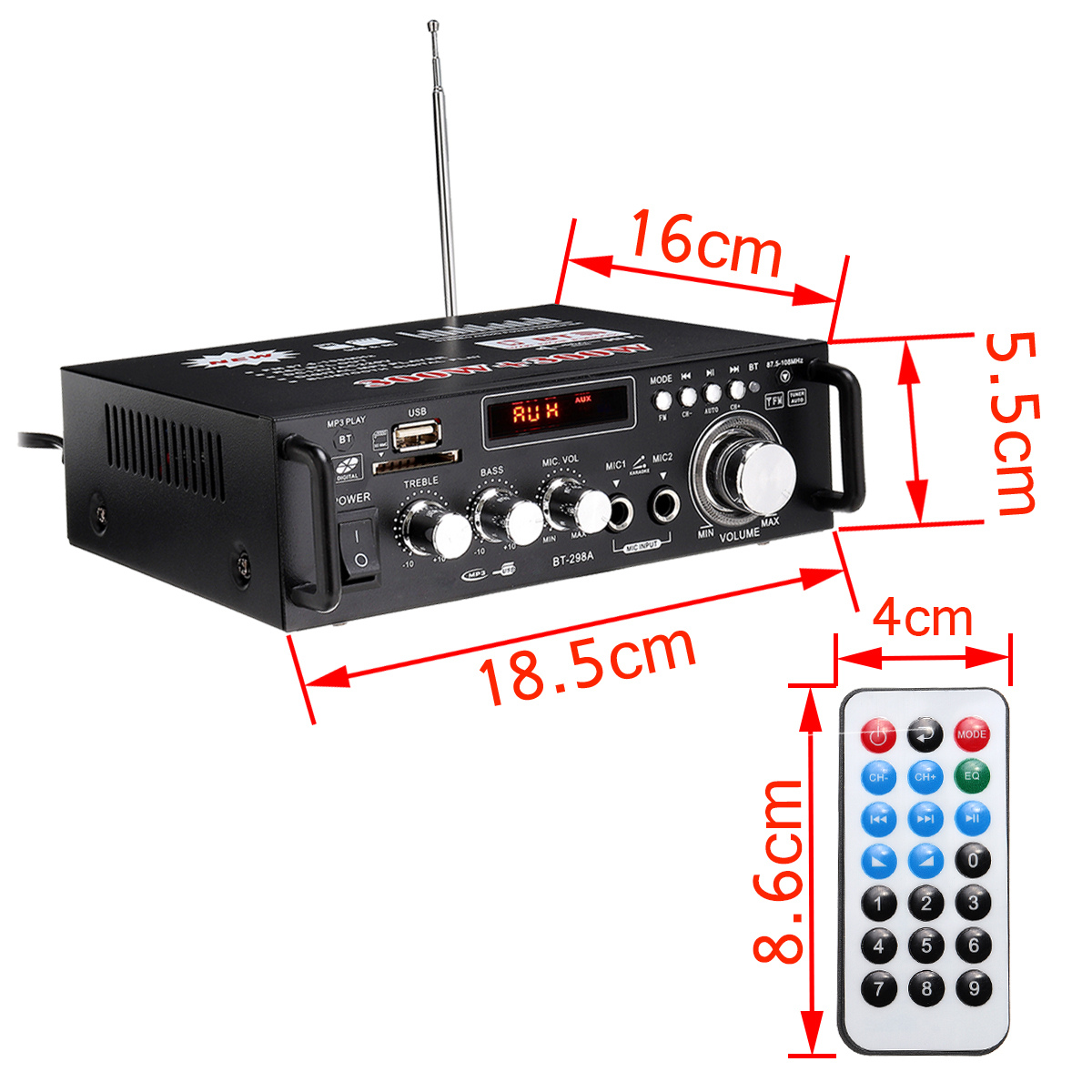 HIFI-220V-12V-CH20-Home-Car-Amplifier-bluetooth-Signal-to-Noise-Ratio-90BP-With-Remote-Control-1336819